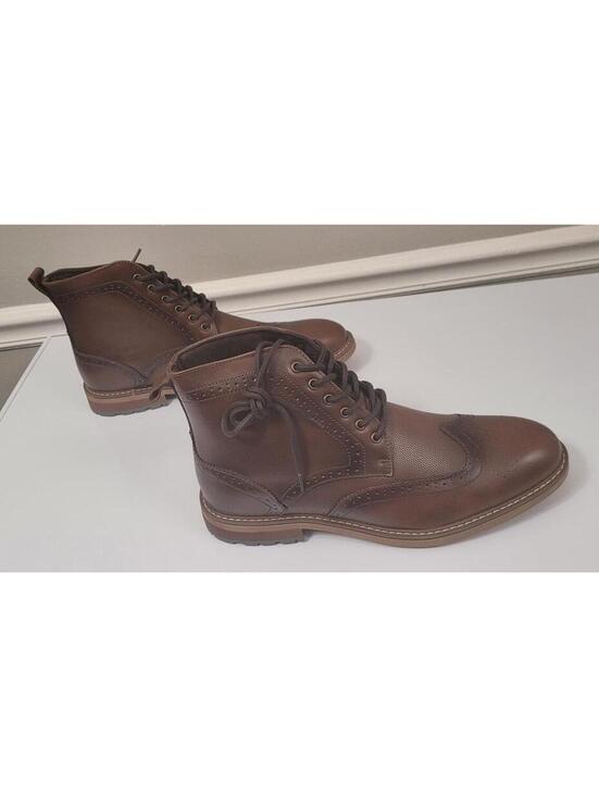 Arkbird Men\'s Coffee Genuine Leather Oxfords Classy Boots Shoes Size 12 main image 7